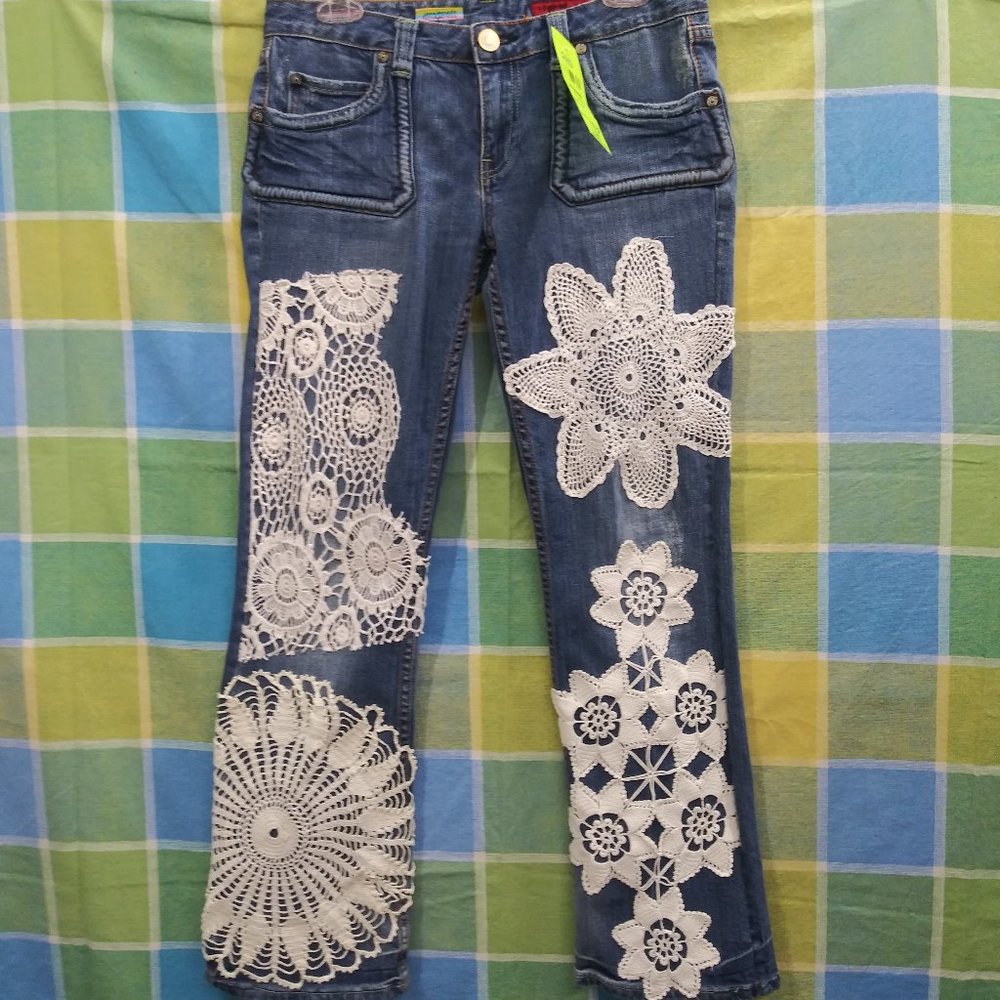 2410 Jeaniemade Size 9j Vigoss Upcycled Stretch Jeans